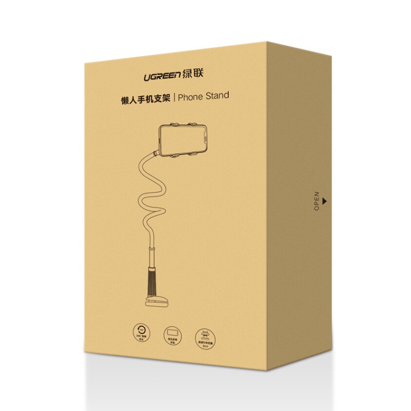 Giá đỡ điện thoại cài kẹp khe bàn UGREEN dạng cổ ngỗng, rảnh tay, dài 90cm, tùy chỉnh góc xoay LP113 30488
