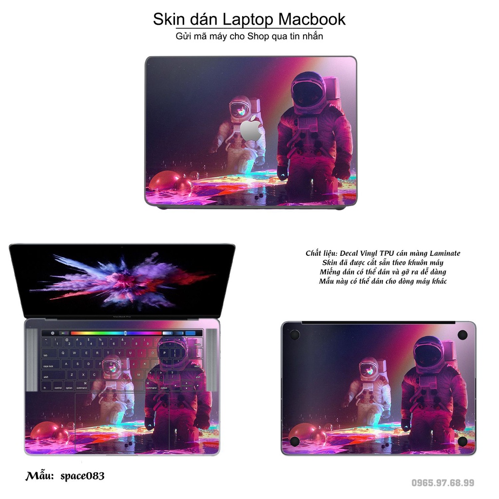 Skin dán Macbook mẫu không gian (đã cắt sẵn, inbox mã máy cho shop)