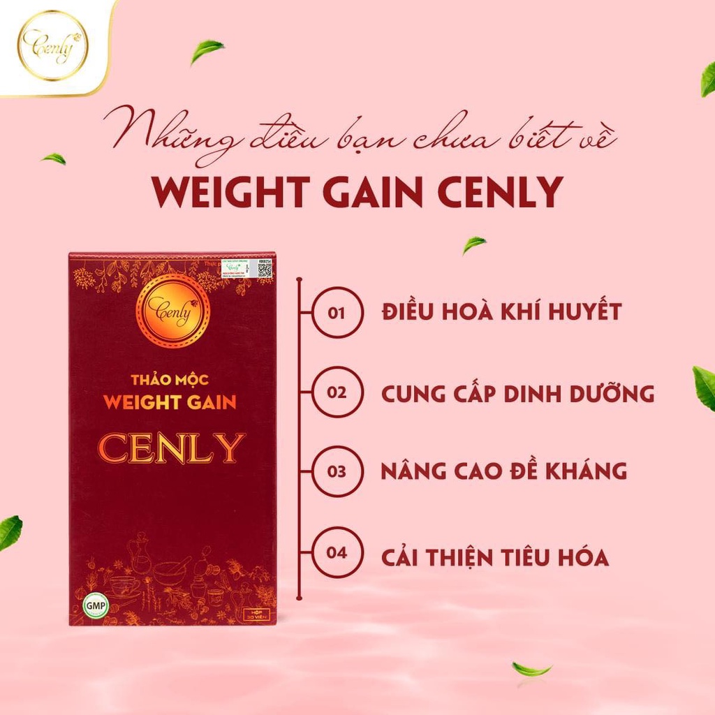 Tăng cân cenly Thảo Mộc Tăng Cân An Toàn Chính Hãng không tích nước không phải thuốc tăng cân
