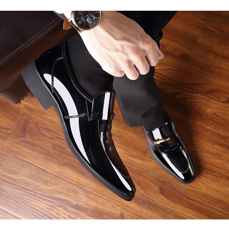 Giầy da nam bóng Italy GDN001