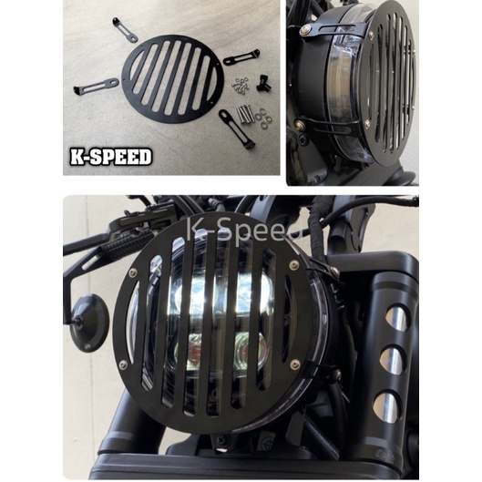 Ốp đầu đèn nhôm Diablo Cho Honda Rebel 300 và Rebel 500 đời 2020~2021