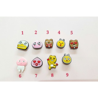 Jibbitz/ sticker/ charm hình nhân vật KaKao gắn dép sục, dép crocz