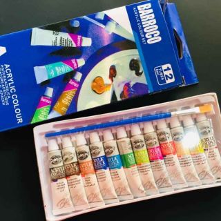 Màu acrylic dạng tuýp 12 màu