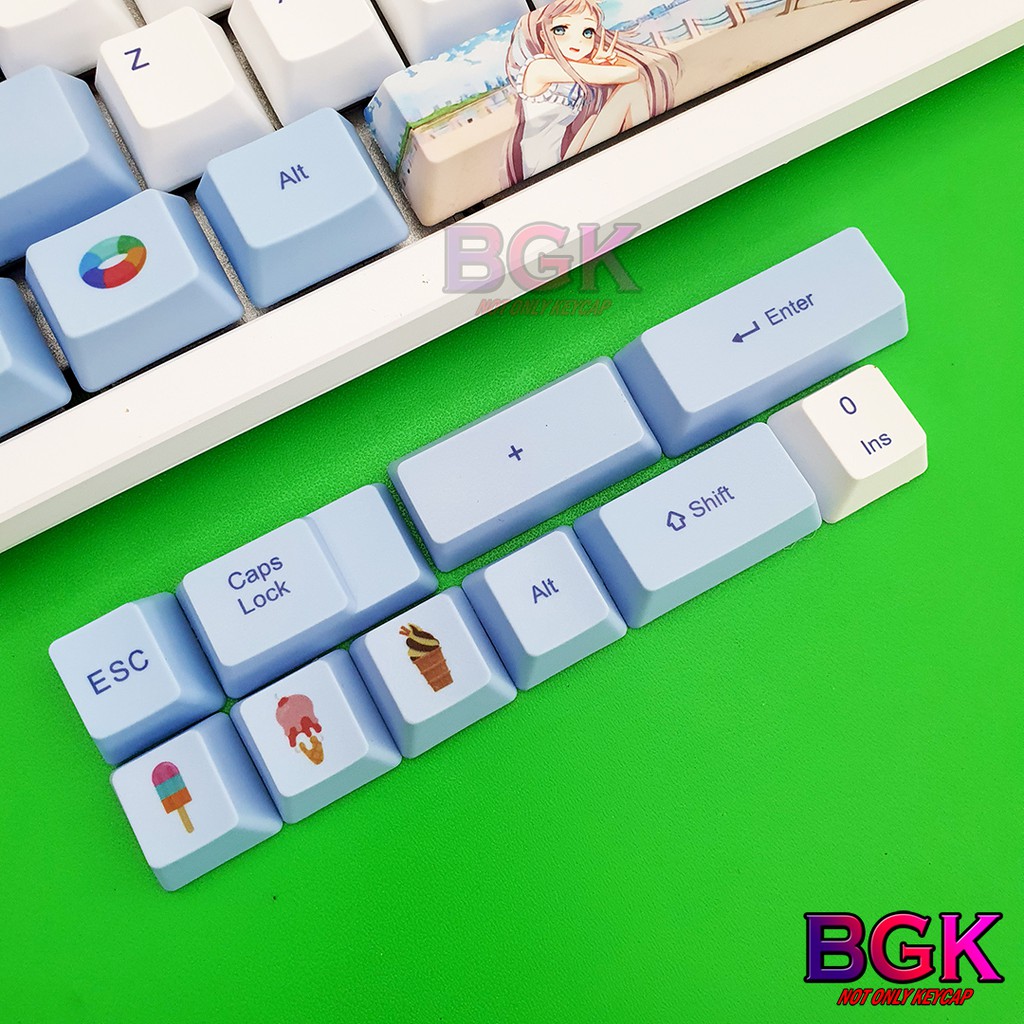 Bộ Keycap Summer Bikini PBT 118 Nút OEM Profile Thick PBT dùng cho Nhiều Layout!