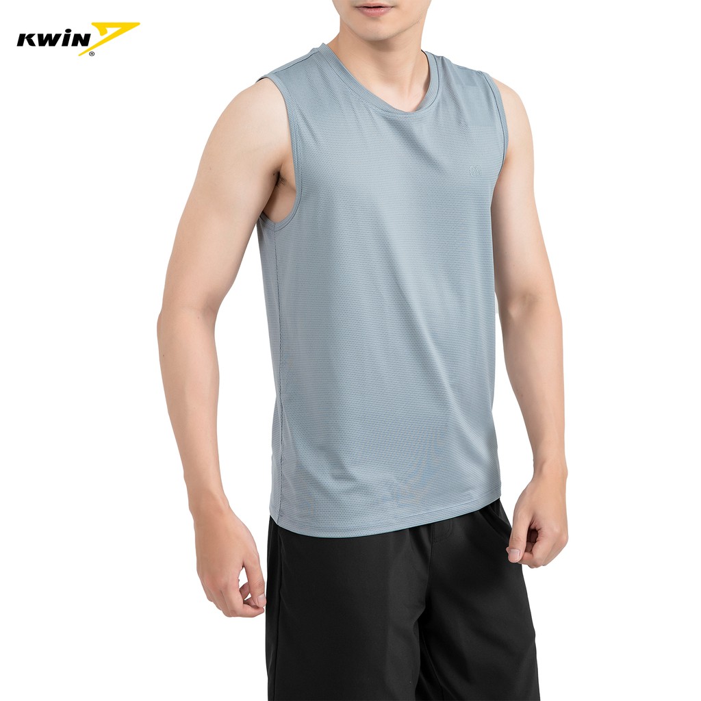 Áo ba lỗ nam, tanktop tập gym KWIN 2 màu trẻ trung nam tính, chất co giãn, thoáng khí - ITT001S1