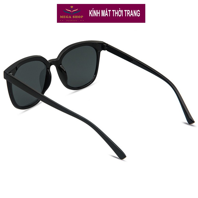 Kính râm ba điểm GM, kính mát vuông gọng đen dễ kết hợp đồ dành cho nam, nữ chống tia UV