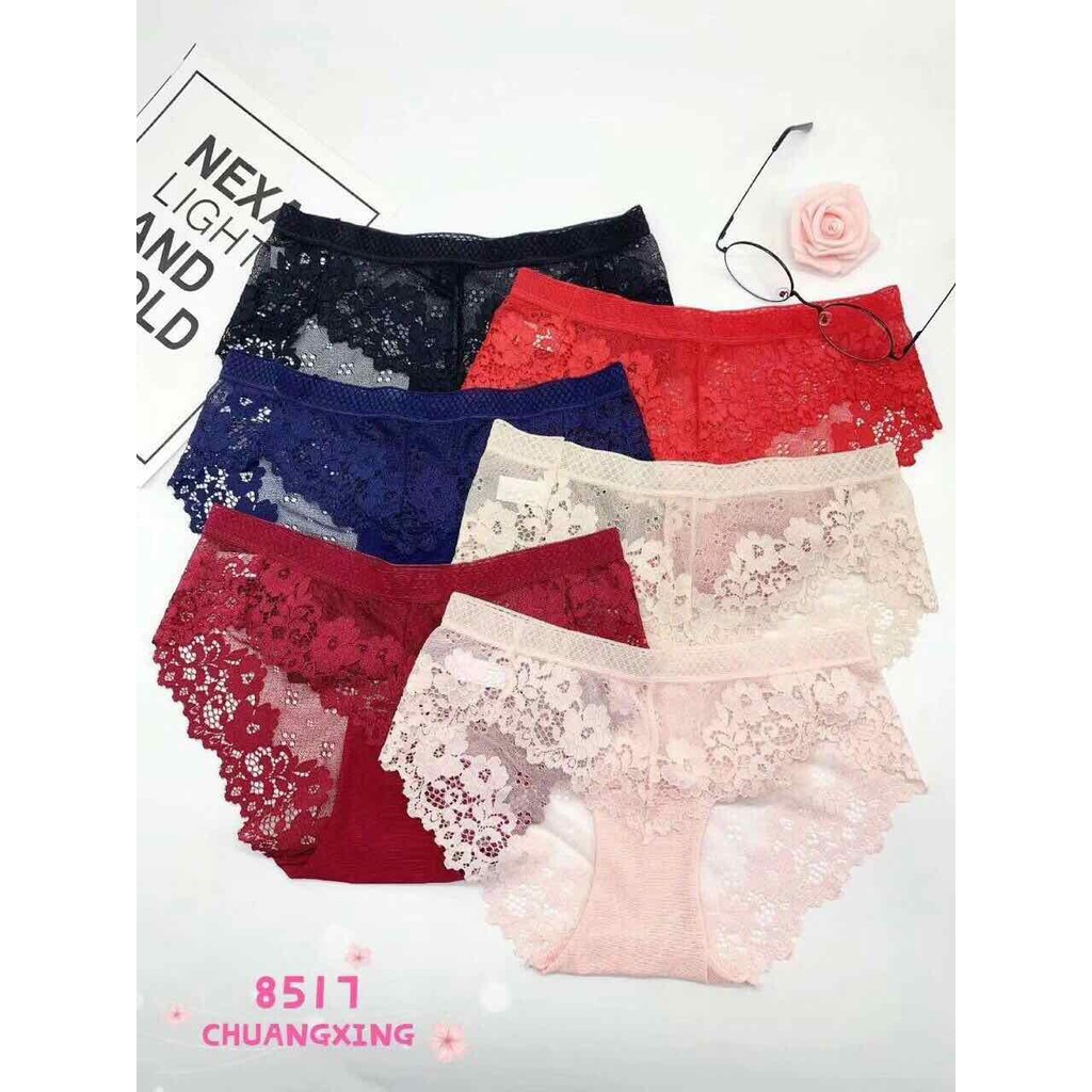 Quần Lót Nữ Ren Sexy thiết kế họa tiết ren xuyên thấu siêu gợi cảm quyến rũ- QL 8517