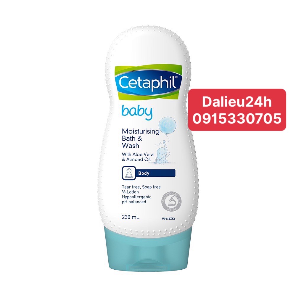 Sữa tắm gội dịu nhẹ cho bé Cetaphil Baby Gentle Wash &amp; Shampoo 230ml/chai