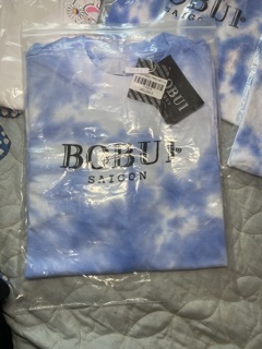 Áo bobui tie dye sky blue