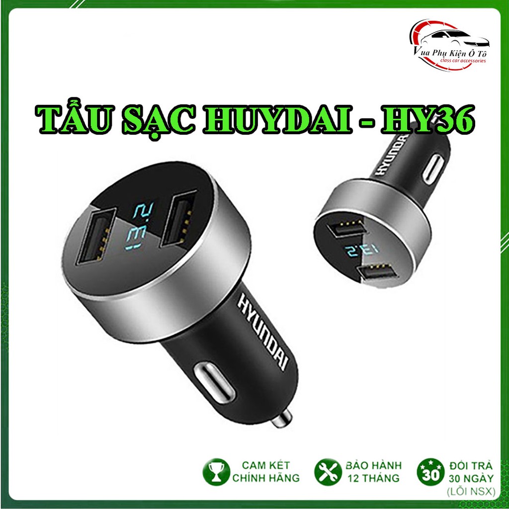 Tẩu sạc nhanh HUYNDAI - HY36 QC3.0, tẩu sạc ô tô | BigBuy360 - bigbuy360.vn