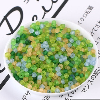 Hạt Thủy Tinh Mờ Làm Vòng Tay Thủ Công 15g 2 / 3 / 4mm