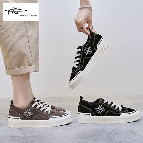Giày Canvas Cổ Thấp Thời Trang Thu Đông Hàng Mới Dành Cho Bạn Nữ 2022