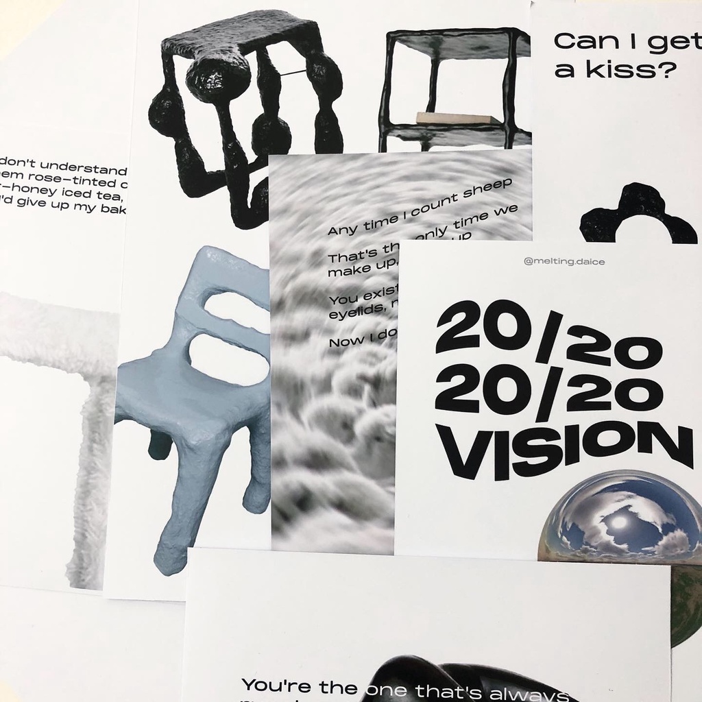 Daice || ‘ 𝗰𝗮𝗻𝗶𝗴𝗲𝘁𝗮𝗸𝗶𝘀𝘀’ combo set - set postcard và sticker trang trí