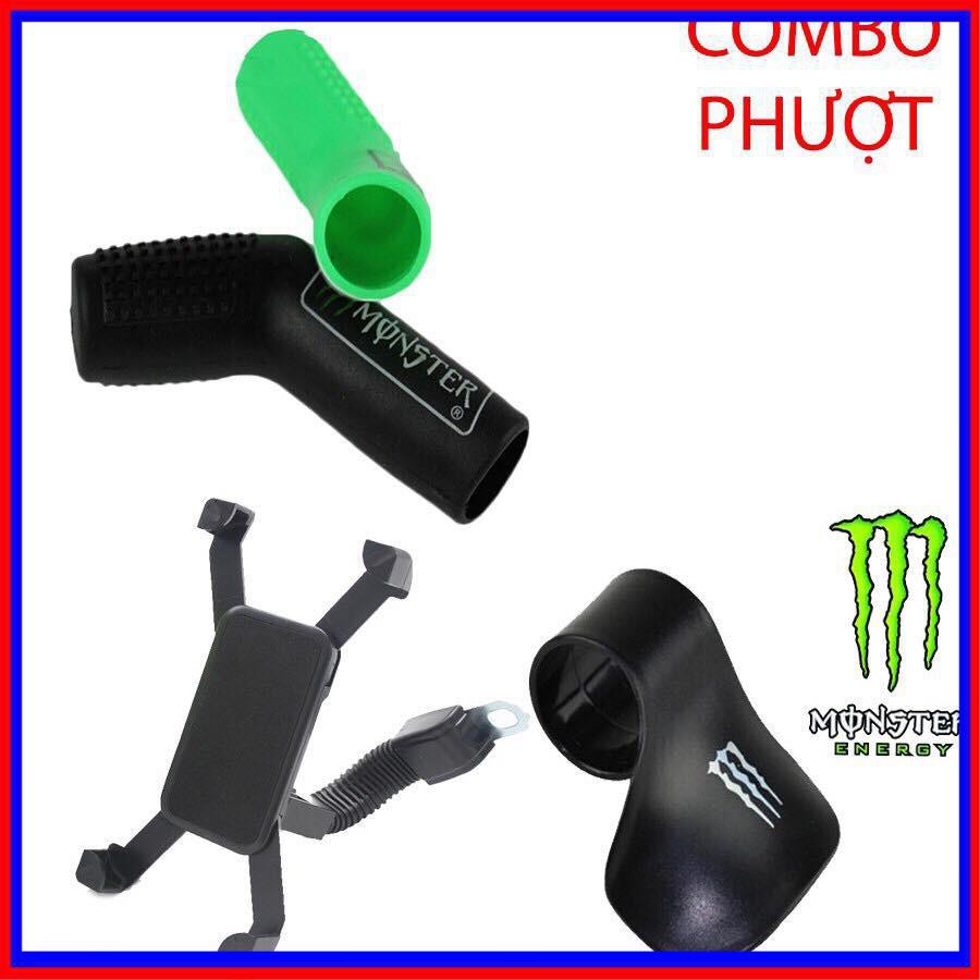 COMBO PHƯỢT 1 ( TRỢ LỰC TAY GA + BỌC CHÂN CÔN + GIÁ ĐỠ ĐIỆN THOẠI )
