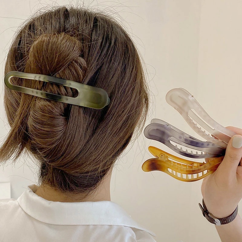 Kẹp Tóc Dạng Mỏ Vịt Bằng Acrylic Nhám Kiểu Hàn Quốc Thời Trang Dành Cho Nữ