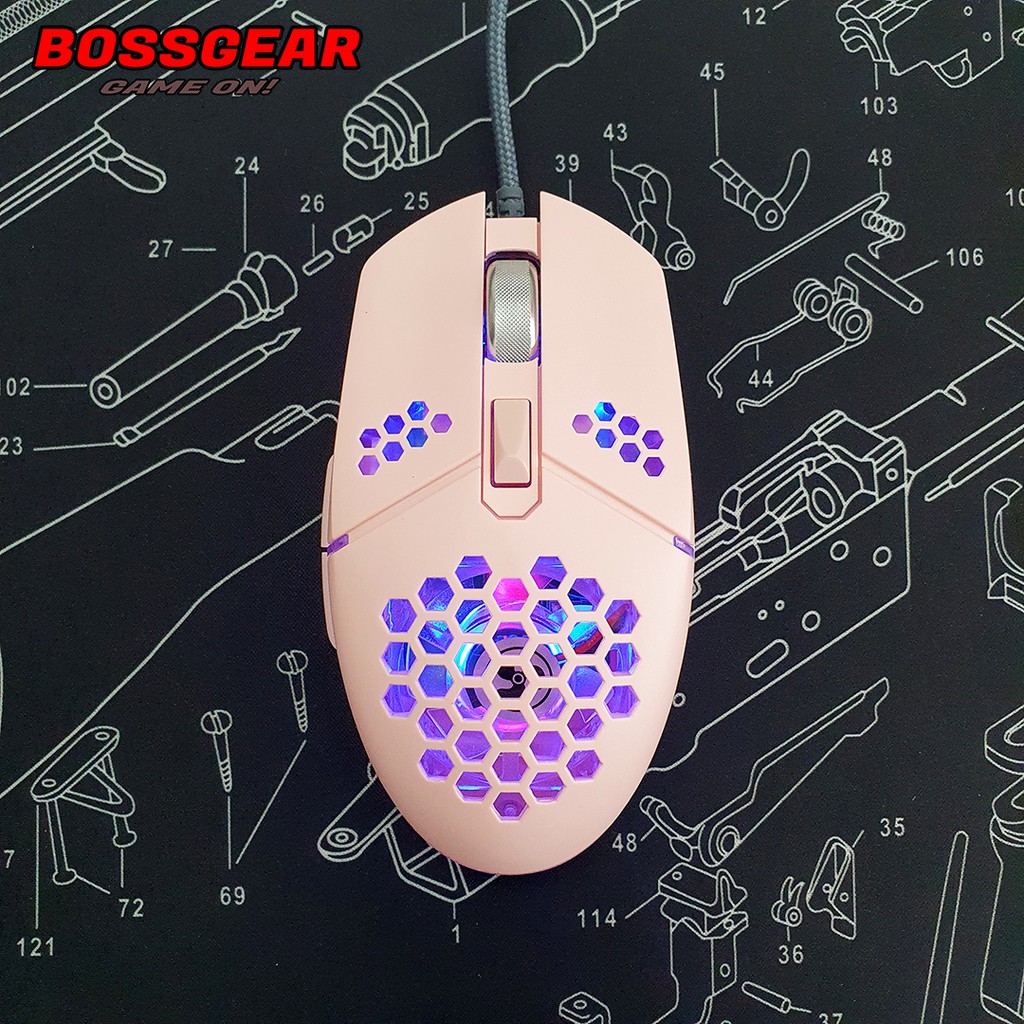 Chuột Gaming ZeroDate G25 Cooling Mouse ( Chuột Lỗ siêu nhẹ, Tích hợp quạt làm mát )