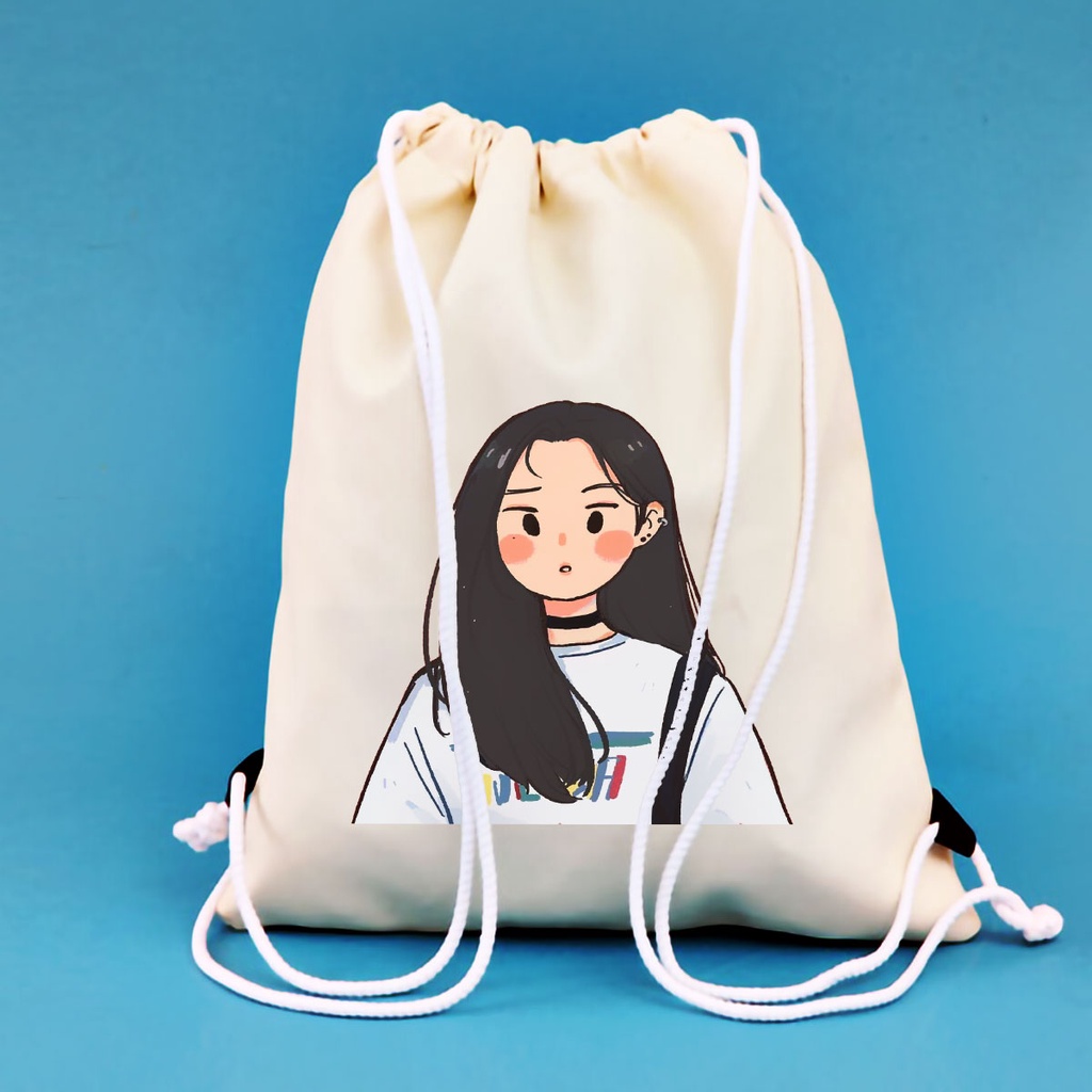 BALO MINI GIRL COOL VUHUYENSTORE DÂY RÚT NHỎ XINH UNISEX CHẤT CANVAS THỜI TRANG CUTE XINH ĐẸP TIỆN ÍCH DẠO PHỐ DU LỊCH