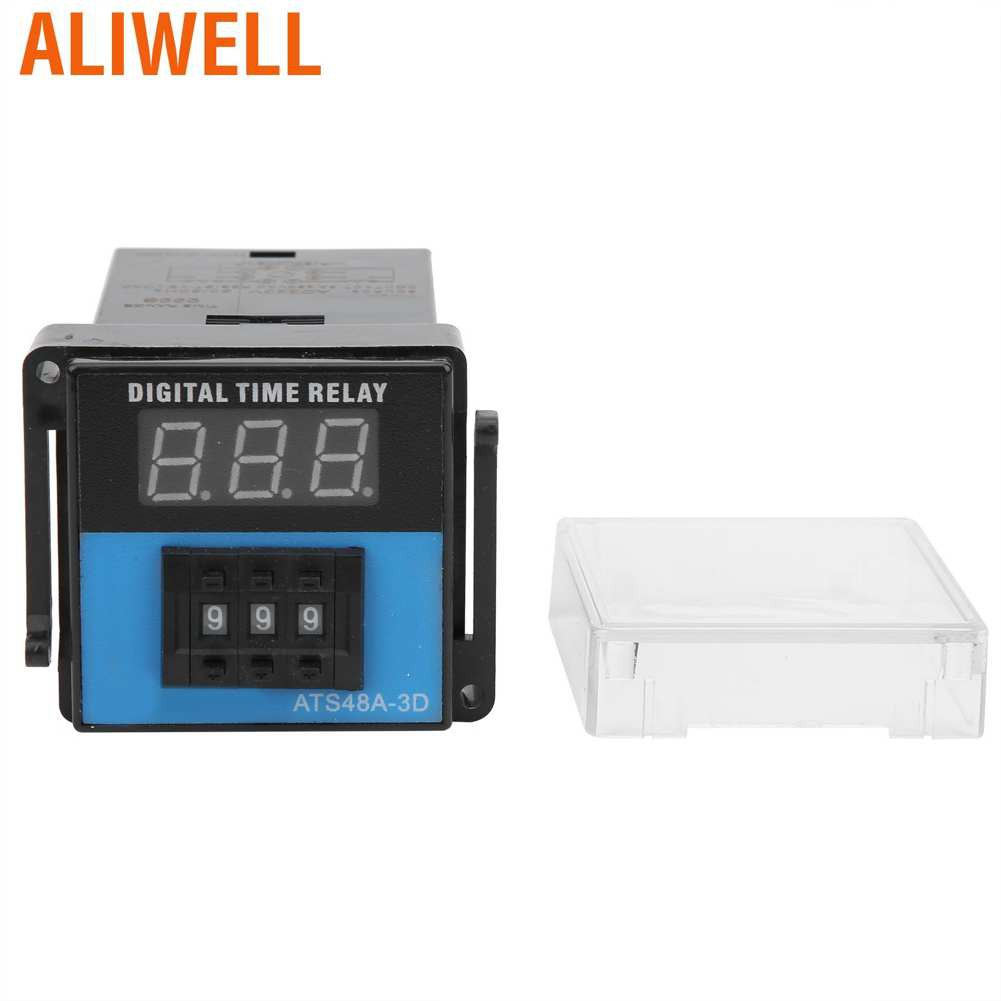 Aliwell Time Relay  Digital Display Cycle Delay Switch Controller Timing Module ATS48A‑3D Timer 220V