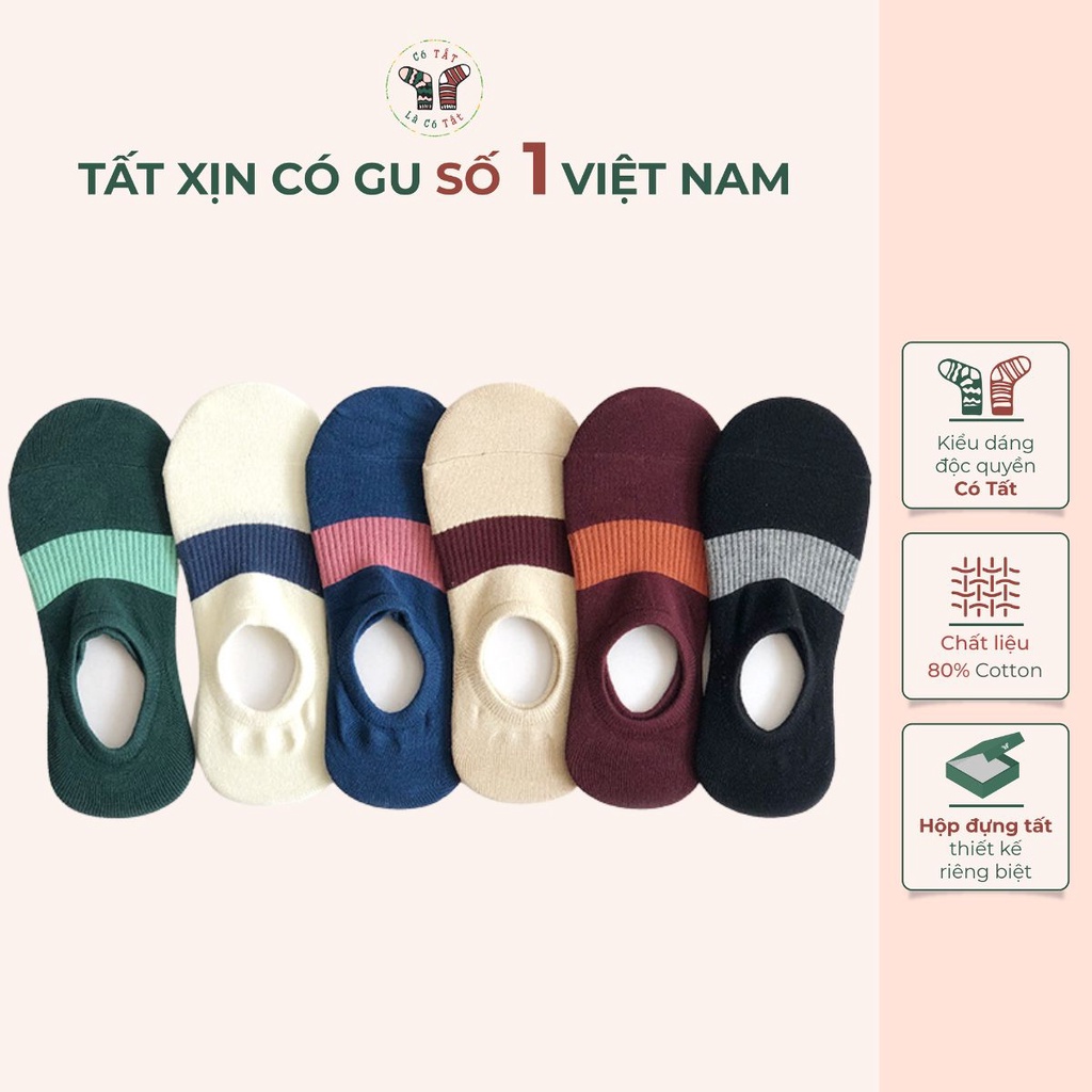 Tất Đi Giày Lười Nam Nữ Có Tất Là Có Tất chất cotton cao cấp thông thoáng thấm hút mồ hôi_HALORAINBOW