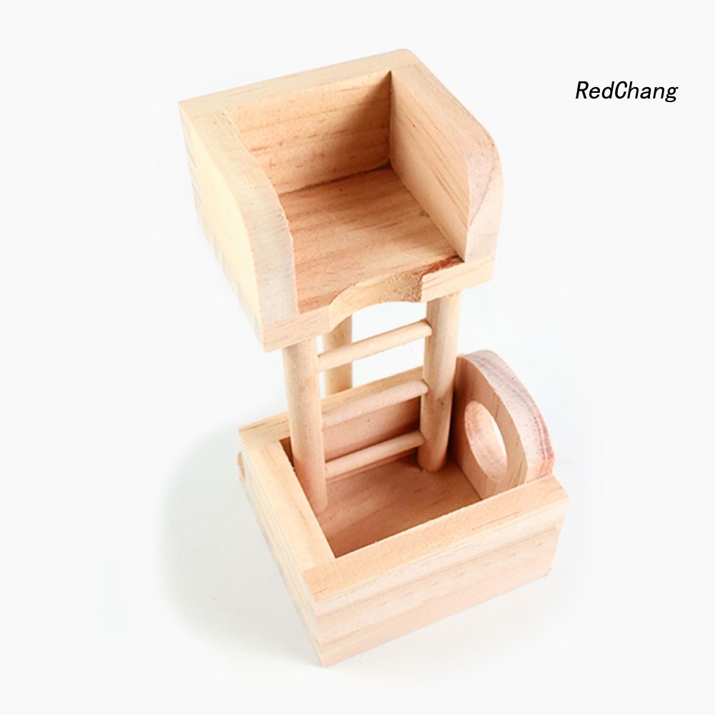 Đồ Chơi Nhà Mini Có Thang Gỗ Cho Chuột Hamster