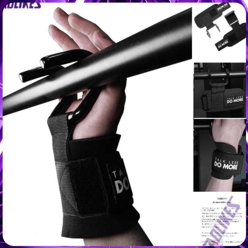 Đai cuốn cổ tay trợ lực AOLIKES AL 7642 (đôi), có móc thép, đệm lòng bàn cao cấp