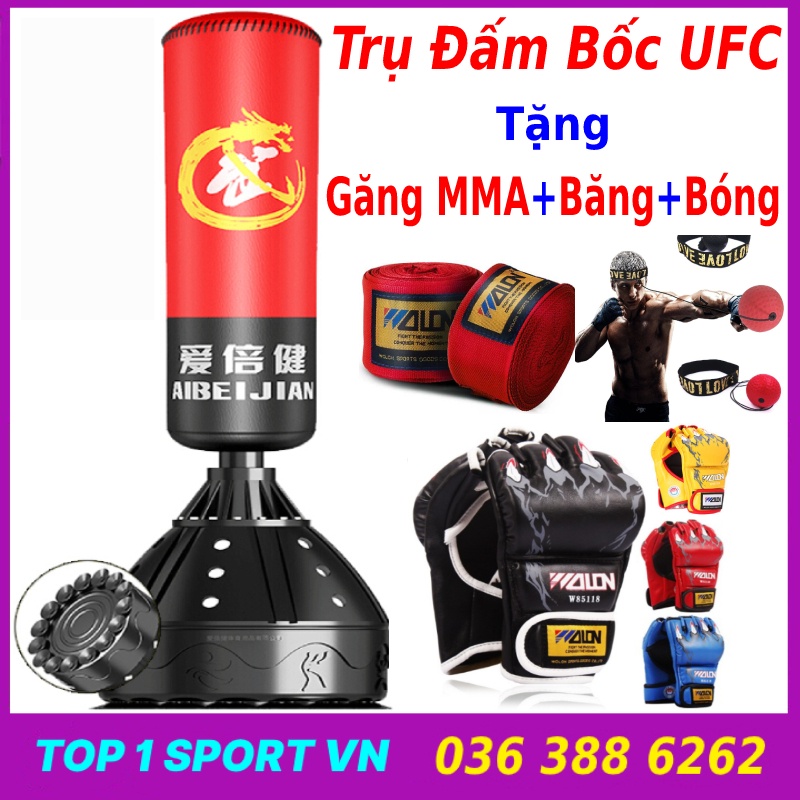 Bao Cát Liên Hoàn Luyện Phản Xạ - Bao Cát Trụ Xoay 360 Tốc Độ Cao - Bao Cát Đấm Đá Tốc Độ Cao Phiên bản Trục Xoay 360 Độ