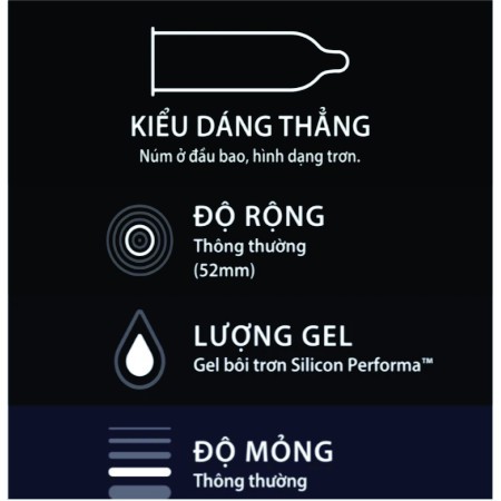 [Land50A - giảm giá 50% được xem hàng] Bao cao su Durex  Performa hộp 3 chiếc