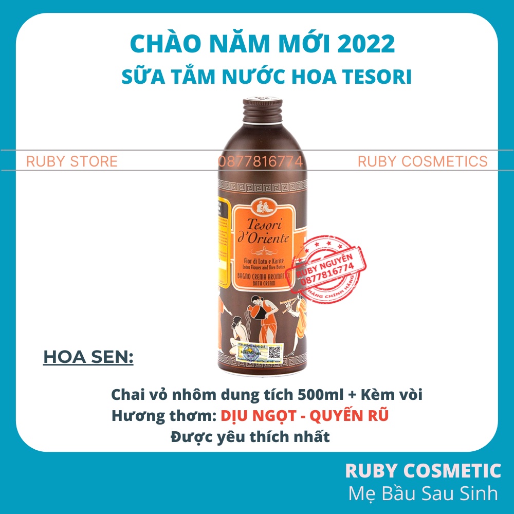 Sữa Tắm Nước Hoa Tesori Hoa Sen CHÍNH HÃNG Ý Dùng Thử Gói Sữa Tắm Xích 7ml Thơm Lâu Giao Ngẫu Nhiên - RUBY NGUYỄN 7AM