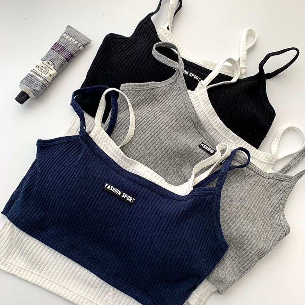 Áo bra 2 dây nữ đẹp, áo lót không gọng 2 lớp phong cách croptop cực xinh B7711