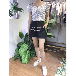 P17 - SET ÁO SỌC QUẦN SHORT LINEN