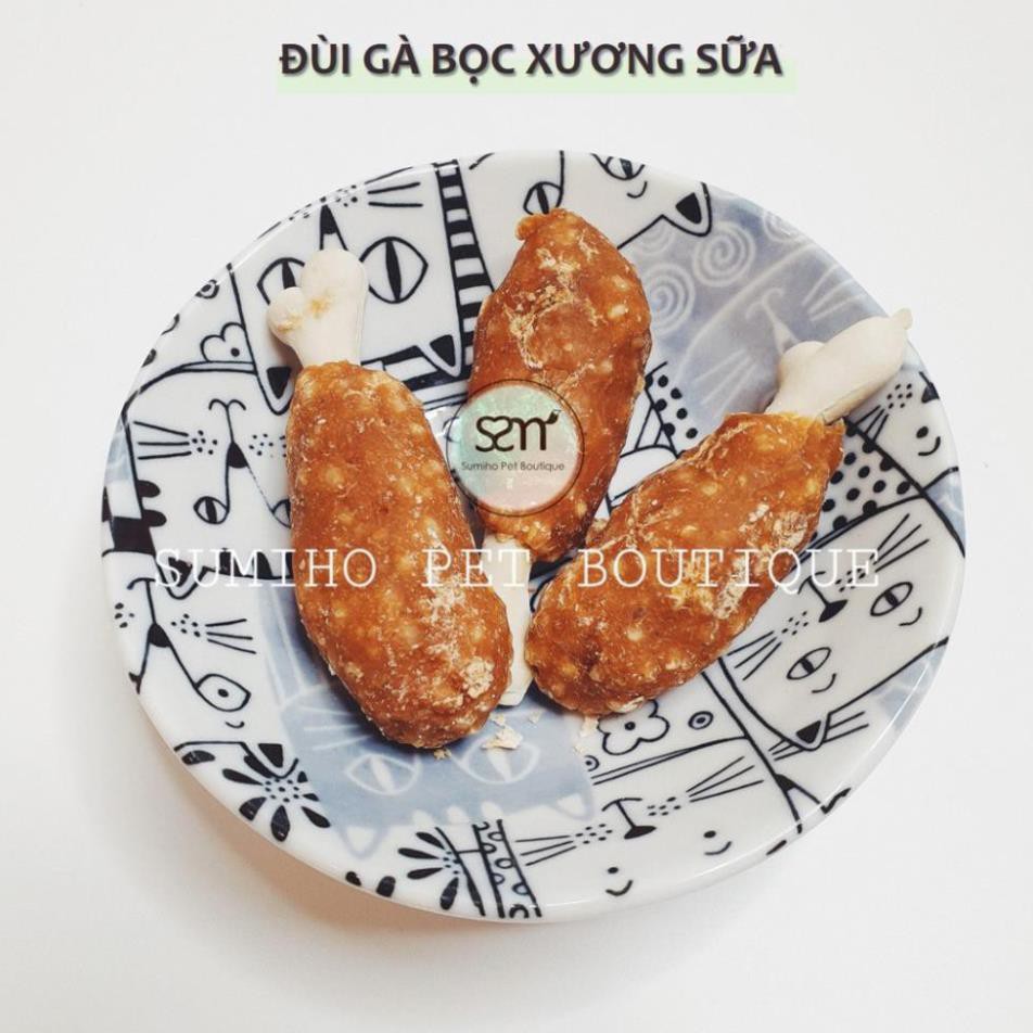 * Bánh thưởng cho chó Sumiho (Đùi gà bọc xương sữa) (100gr/túi) Đồ ăn cho chó mèo thú cưng