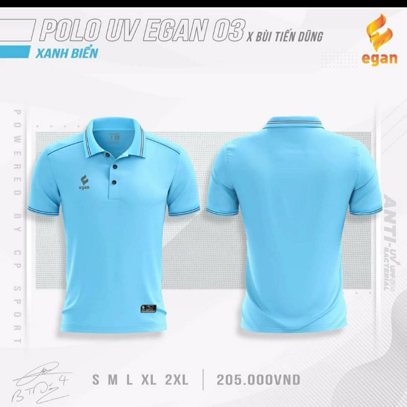 ÁO POLO UV EGAN 03 MÀU XANH BIỂN MỚI ĐẸP!