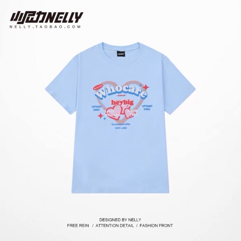 Áo phông nelly heybig sale (có sẵn) trái tim whocare