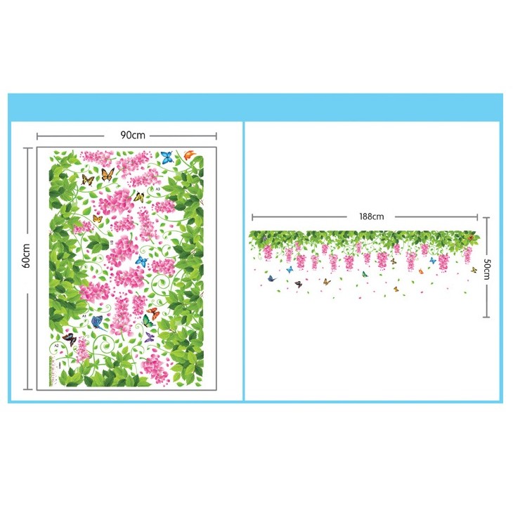 Decal dán tường Giàn Hoa tử đằng - DH033