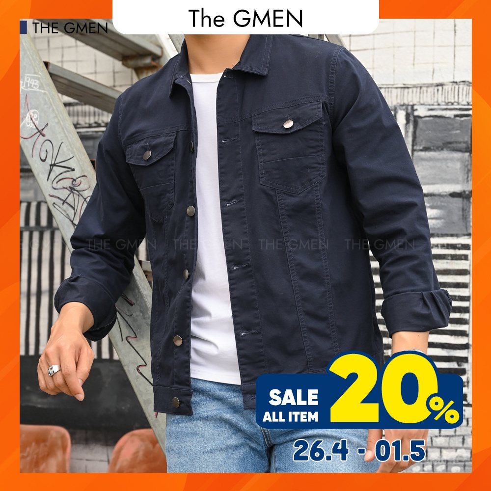 Áo khoác Simple  Kaki Jacket The GMEN chất liệu kaki đứng form, dễ phối đồ