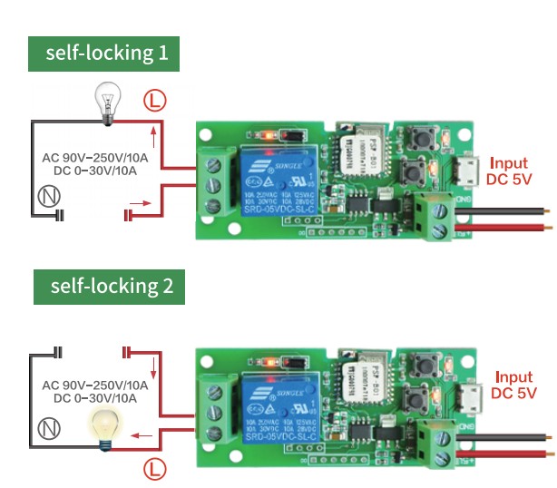 Bảng mạch rơ le tự khóa pcbfun Ewelink DC 5V and AC DC 7-32V chuyên dụng cửa tự động
