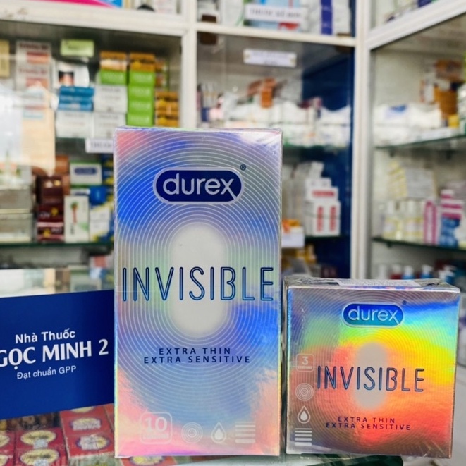 ✅  Bao Cao Su Durex Invisible Extra Thin Sensitive Siêu Mỏng-Cảm Giác Chân Thật