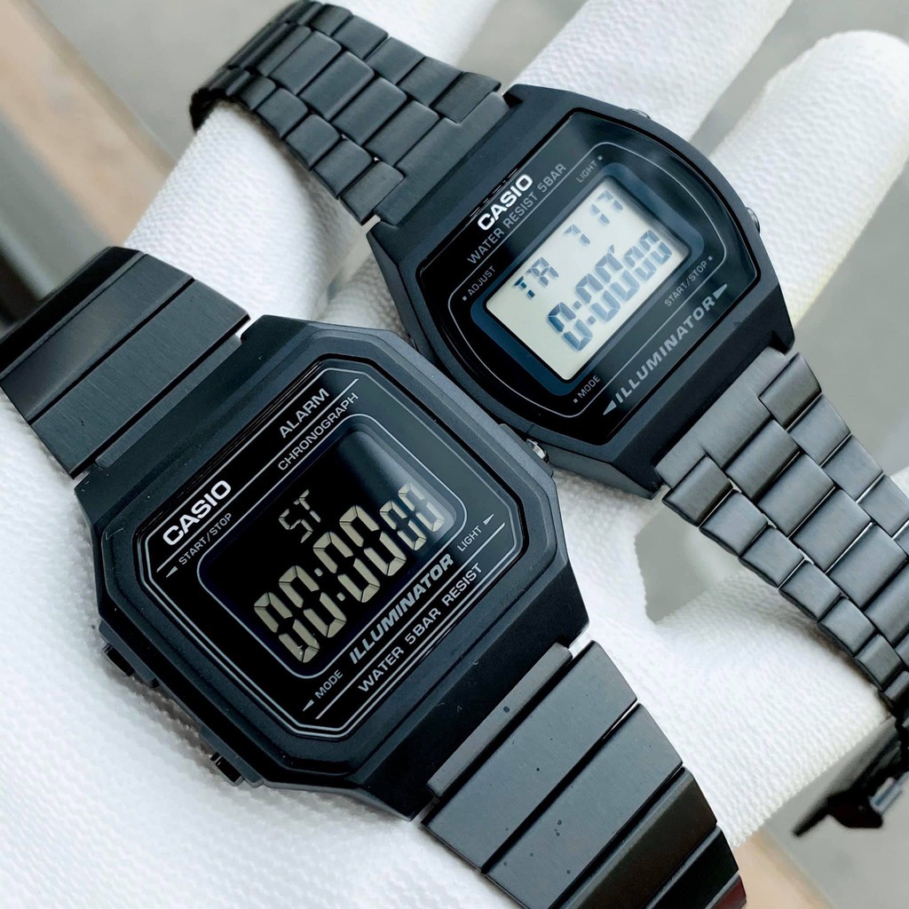 (Ảnh thật) Đồng hồ đôi Casio B650 và B640 Black - Chinh hãng