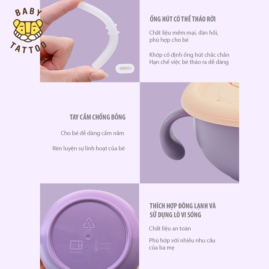 Bát, Tô Ăn Dặm Silicone Food Grade Đa Năng Chuyên Dụng Cho Bé Thương Hiệu BABY TATTOO