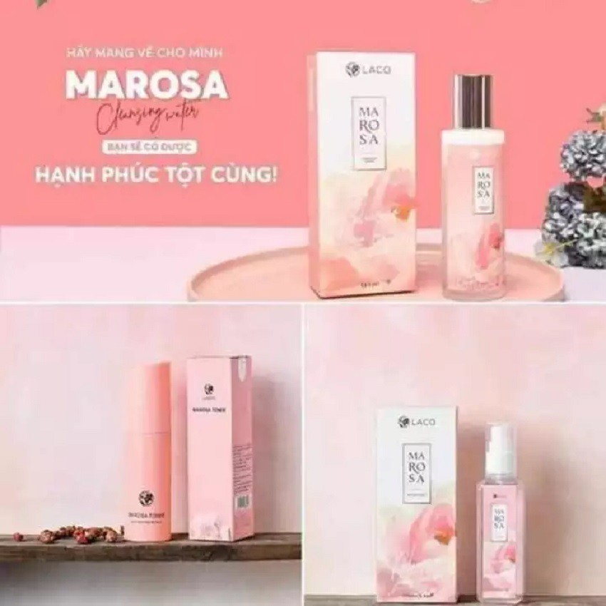 Nước tẩy trang Marosa Laco Cleaning Water - Sạch lớp makeup &amp; dưỡng da - rất tiết kiệm