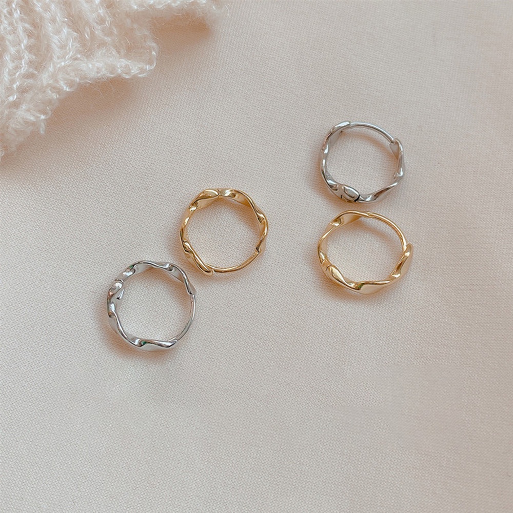 Khuyên Tai Tròn Xoắn Lượn Sóng Nhiều Màu Thời Trang Hàn Quốc Cho Nữ