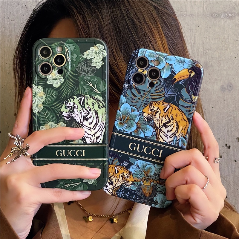 Ốp Điện Thoại Silicon IMD Mềm Hình Thương Hiệu Gucci Cho iPhone X XS MAX XR 8 Plus 7Plus iPhone 11Promax 12Promax 13Promax