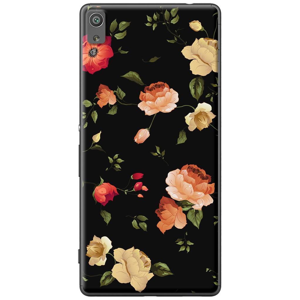 Ốp lưng Sony X,XA,XA Ultra Hoa đỏ vàng