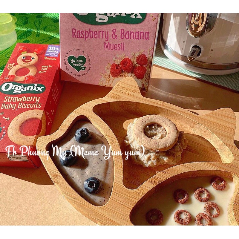 Date 2022- Bánh ăn dặm hữu cơ bích quy Organix cho bé 10 tháng của Anh