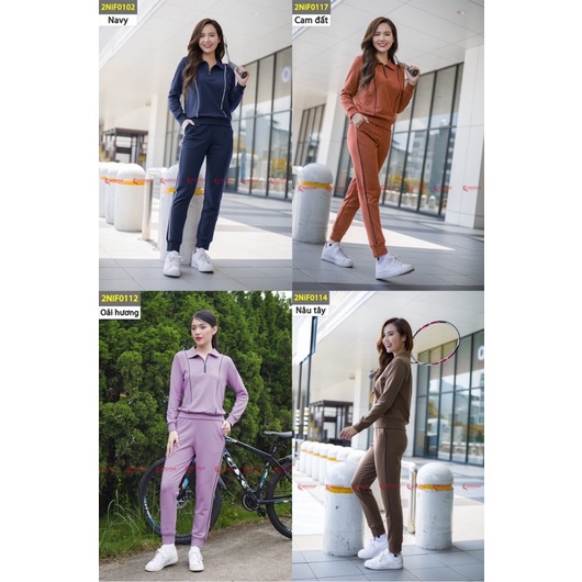 Đồ Bộ Nữ 𝐂𝐀𝐑𝐃𝐈𝐍𝐀 Chất Nỉ Da Cá Cao Cấp Dáng Thể Thao Kéo Khóa Cổ Trẻ Trung Năng Động 2NiF01