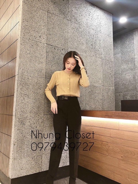 Áo len thừng dài tay cúc to
