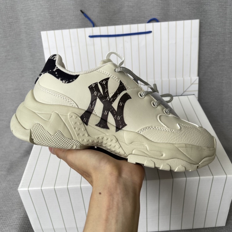 Mlb mono gót đen, giày thể thao sneaker nam nữ hàng cao cấp, ảnh thật kèm full box full phụ kiện