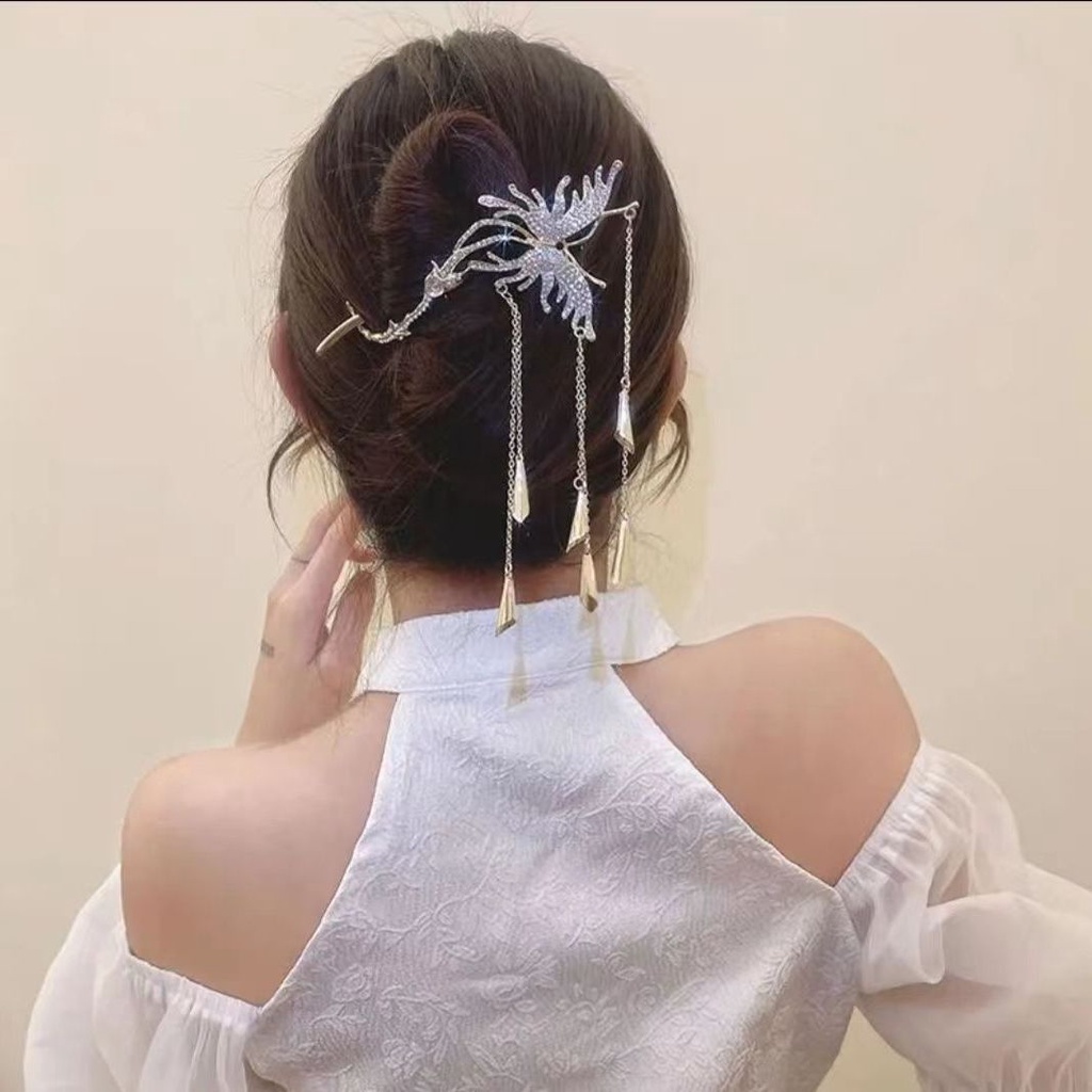 Kẹp Tóc Cá Mập / Cá Mập Đính Tua Rua / Cá Mập Dạng Phẳng Siêu Nhấp Nháy Cho Nữ