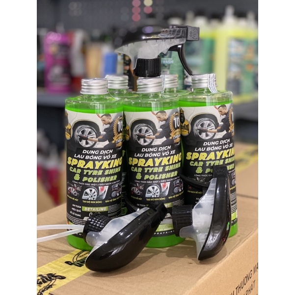 Dung dịch dưỡng và làm bóng lốp xe Sprayking Car Type Shine & Polisher 500ml