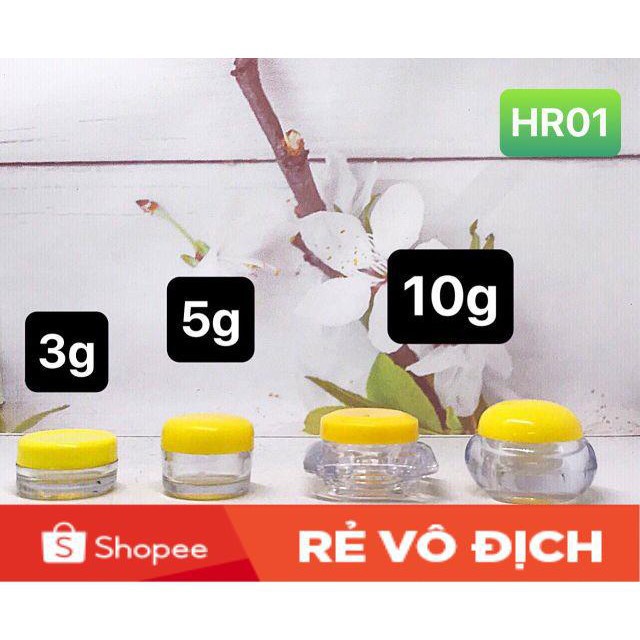 Hủ Đựng Kem ❤ TOP GIÁ RẺ ❤ Hũ nhựa tròn 3g/5g đựng kem / Hũ chiết mỹ phẩm , phụ kiện du lịch